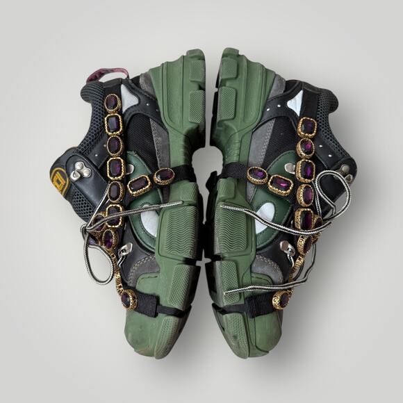 Gucci Flashtrek Leather & Mesh Sneaker men’s UK 8 - Picture 7 of 15